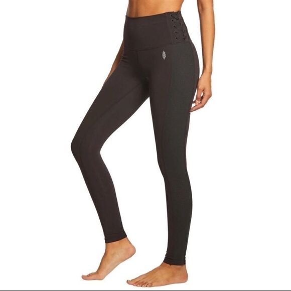 FREE People Movement Before You Go Lace Up Legging Black XS - Picture 1 of 10